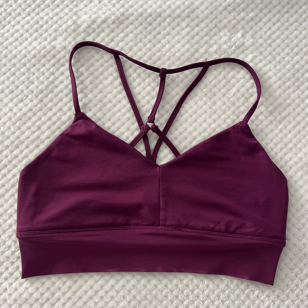 ALO Yoga Strappy Back Sports Bra - Deep Purple